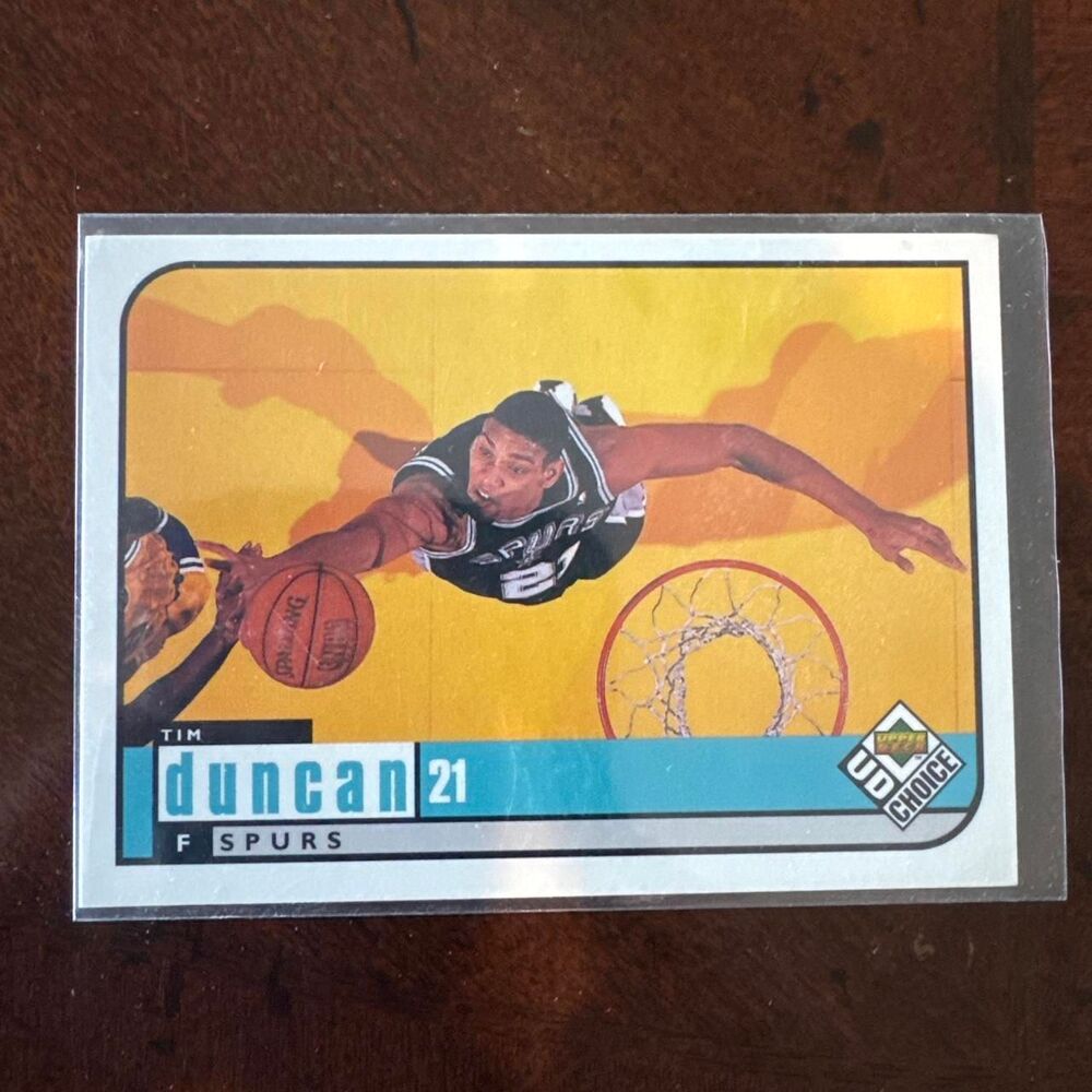 Tim Duncan San Antonio Spurs basketball card Upper Deck UD Choice 1998